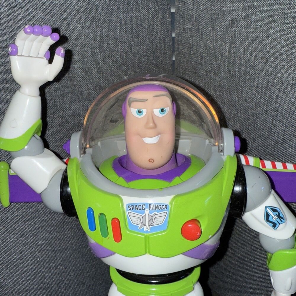 Buzz Lightyear 12.5” Talking Action Figure. Button Activated Jet Wings And Laser - Picture 2 of 10